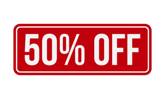 50 Off Rubber Stamp: Creative Design Solution