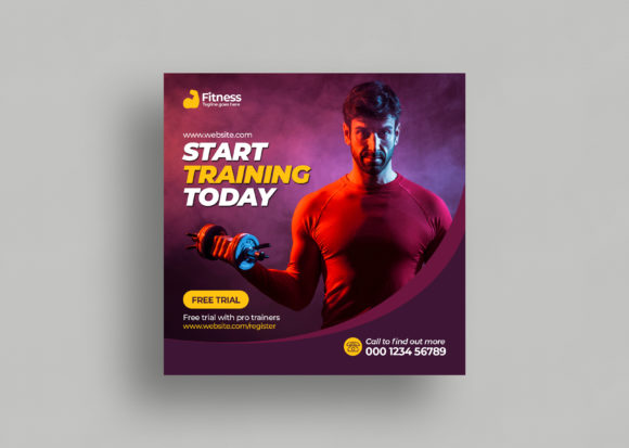 Boost Your Gym's Feed with a Fitness Social Media Post Template
