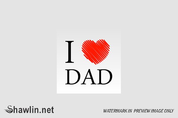 Card for Dad with Scribbled Effect