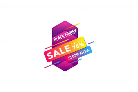 Colorful Black Friday Banner Element