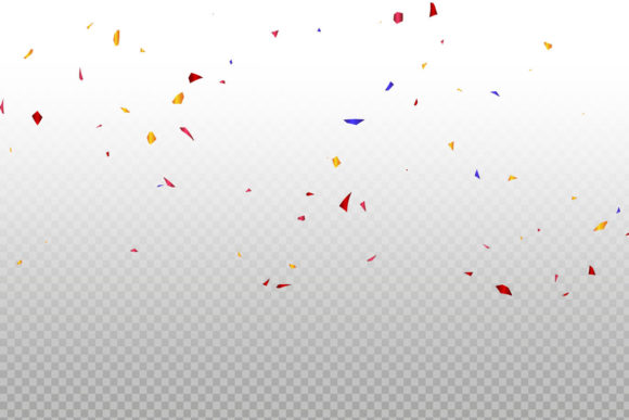 Colorful Confetti and Ribbon Falling: A Vibrant Addition to Modern Design