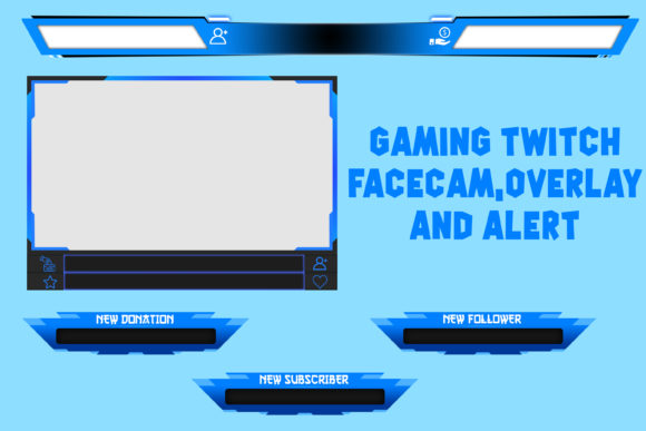 Elevate Your Stream with a Blue Gradient Gaming Overlay