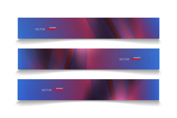 Evaluating Vector Banners in Gradient Colors for Modern Design Projects