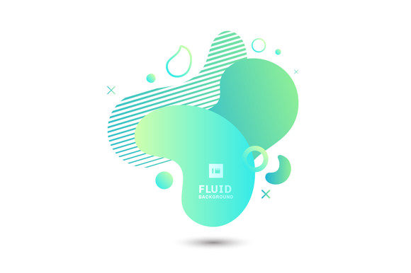 Green Fluid Shape Elements Design for Modern Visual Communication