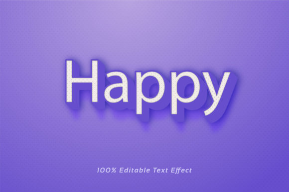 Happy 3D Text Effect: A Versatile and Editable Vector Design for Creative Expression