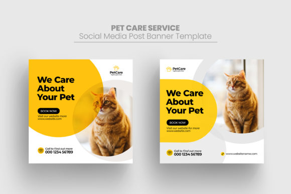 Pet Care Service Instagram Post Template