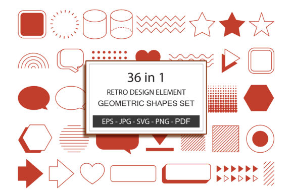 Retro Design Element Geometric Shape 2