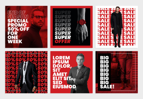 Sale Social Media Post Layout Set